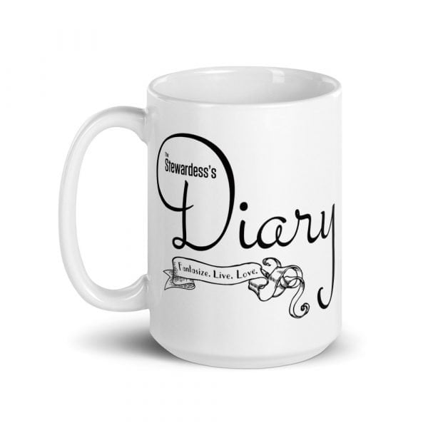 The Stewardess's Diary White Glossy Mug - Image 2